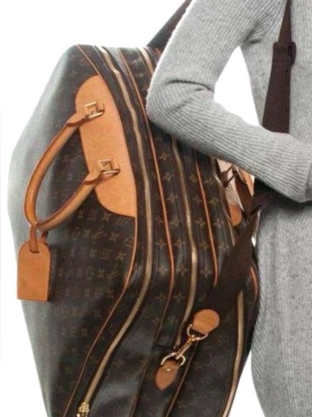 #62. Louis Vuitton Brown Monogram Alize 3 Poches